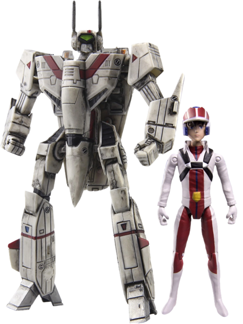 TOYNAMI SDCC 2021 EXCLUSIVE: 1/100 Rick Hunter Battlecry VF-1J  with Figure