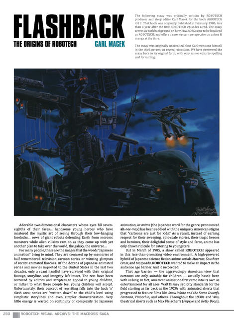 Robotech News Update Robotech Visual Archive Macross Saga Now Robotech News Update Robotech Visual Archive Macross Saga Now
