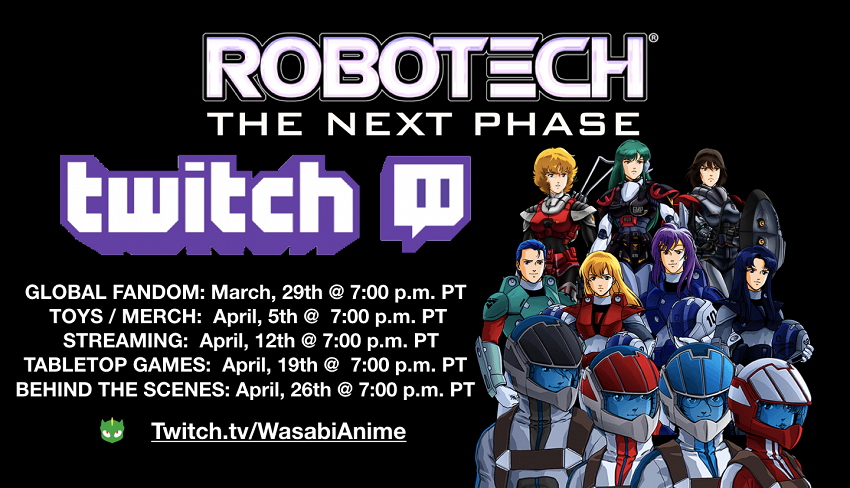 Harmony Gold and Wasabi Anime Announce Twitch streams Celebrating Robotech